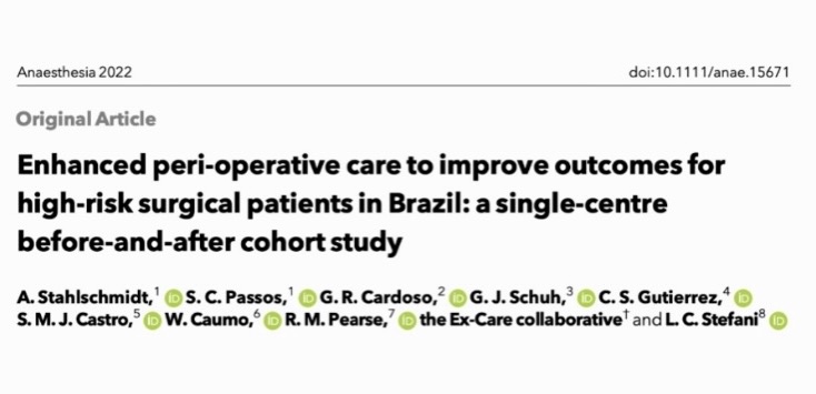 LuCadoreStefani's tweet photo. Very happy to share our latest paper, published in @Anaes_Journal, the result of the hard work of our great team! We hope it can be a template to improve the outcome of high-risk surgical patients in LMIC.
https://t.co/ONhMZLOwum
#HCPA, #PPGCM, #UFRGS, #FAMED https://t.co/zEkicTHayZ
