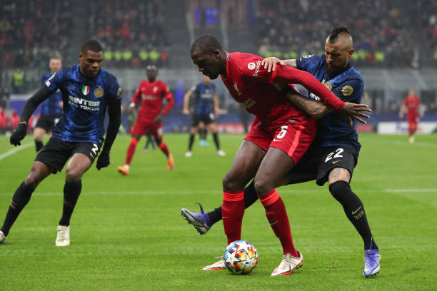 Ibrahima Konaté in action against Inter Milan📸