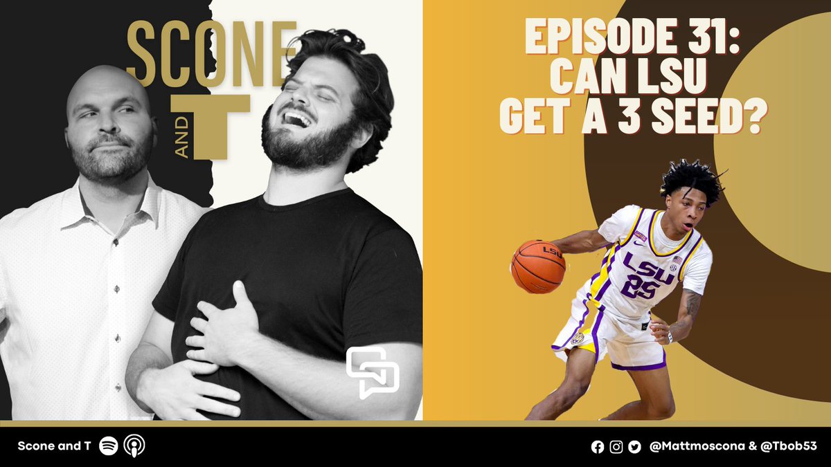 Guaranty Podcast Network (@guarantypods) on Twitter photo 🚨🚨"Scone and T" is back!🚨🚨
Join <a href="/MattMoscona/">Matt Moscona</a> and <a href="/TBob53/">T-Bob Hebert</a> as they discuss LSU's March Madness aspirations, as well as the beginning of the baseball season, and more!
🖥️Website: guarantypodcastnetwork.com/shows/scone-an…
🔊Spotify: open.spotify.com/show/4ke9tqKZ3…
🍎Apple: podcasts.apple.com/us/podcast/sco… 🚨🚨"Scone and T" is back!🚨🚨
Join <a href="/MattMoscona/">Matt Moscona</a> and <a href="/TBob53/">T-Bob Hebert</a> as they discuss LSU's March Madness aspirations, as well as the beginning of the baseball season, and more!
🖥️Website: guarantypodcastnetwork.com/shows/scone-an…
🔊Spotify: open.spotify.com/show/4ke9tqKZ3…
🍎Apple: podcasts.apple.com/us/podcast/sco…