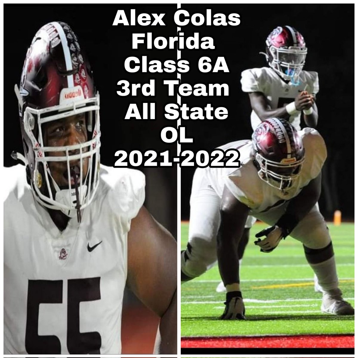 CoachPost70's tweet photo. Congratulations to OL @AlexColas18 from @BradenRiverFTBL on your selections to the Class 6A All State Offensive Team.  2 years in a row!  Great job Alex! https://t.co/jxODZObzRh