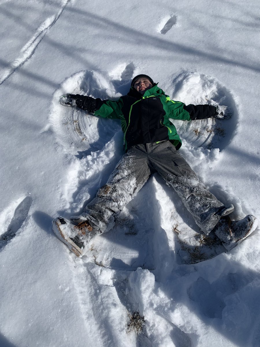 MrsChen_CCS's tweet photo. Walking Wednesday! We went outside to look for examples of animal adaptations to cold weather. We discussed examples of feathers, fur and body fat. Then students had to opportunity to create something in the snow! Here is R’s first snow angel! https://t.co/ofeZg7pkUn