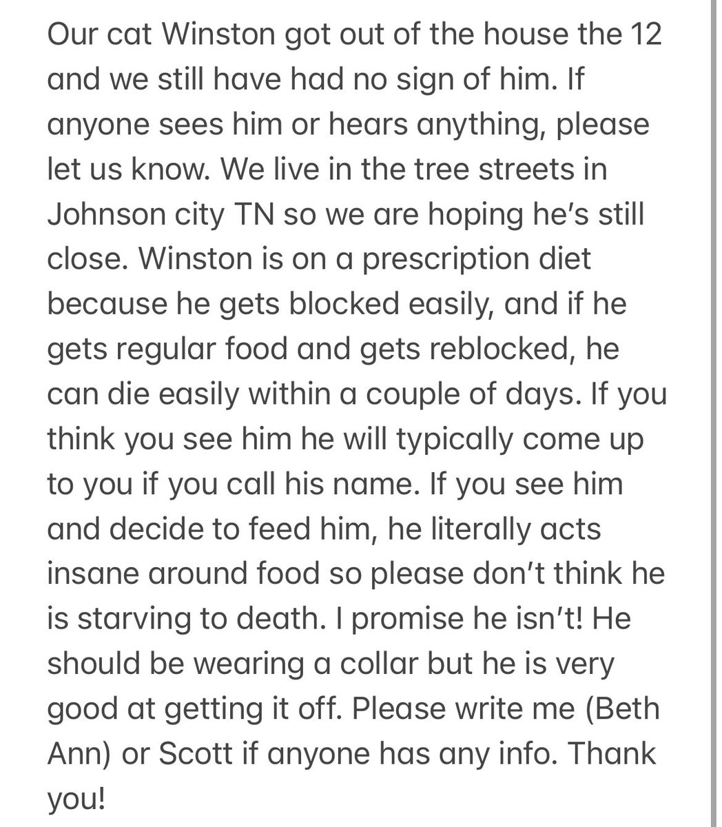 SmileyBethann's tweet photo. Please let me or @ScottSmiley11 know if you see him or anything https://t.co/bgF1CHcvre