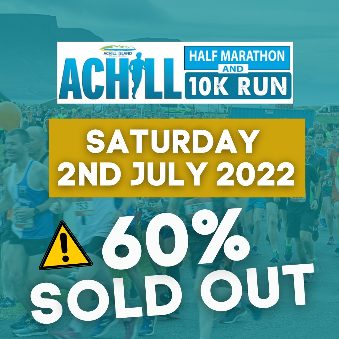 ***60% SOLD OUT***
Both our races are now over 60% sold out! 
If you are planning on taking part please get registered! 
Plan your Achill getaway and secure your accommodation see achilltourism.com 
Register now on achillmarathon.com 

#achill #visitachill #ahm10k2022
