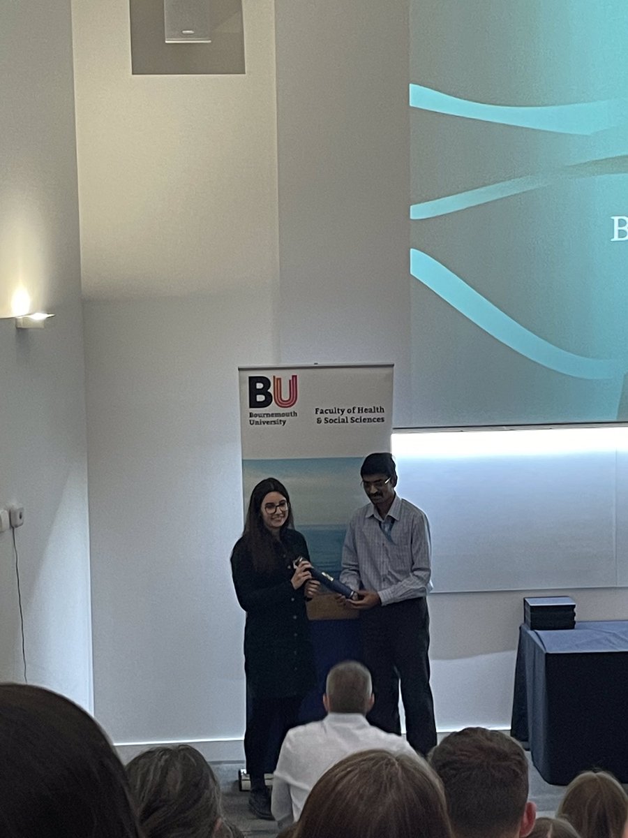 maddie_physio's tweet photo. Thank you @bournemouthuni for a brilliant evening. I feel very honoured to receive this award although imposter syndrome is still very present 🤭 will it ever go?! 😂 https://t.co/m0IwB8OEKt