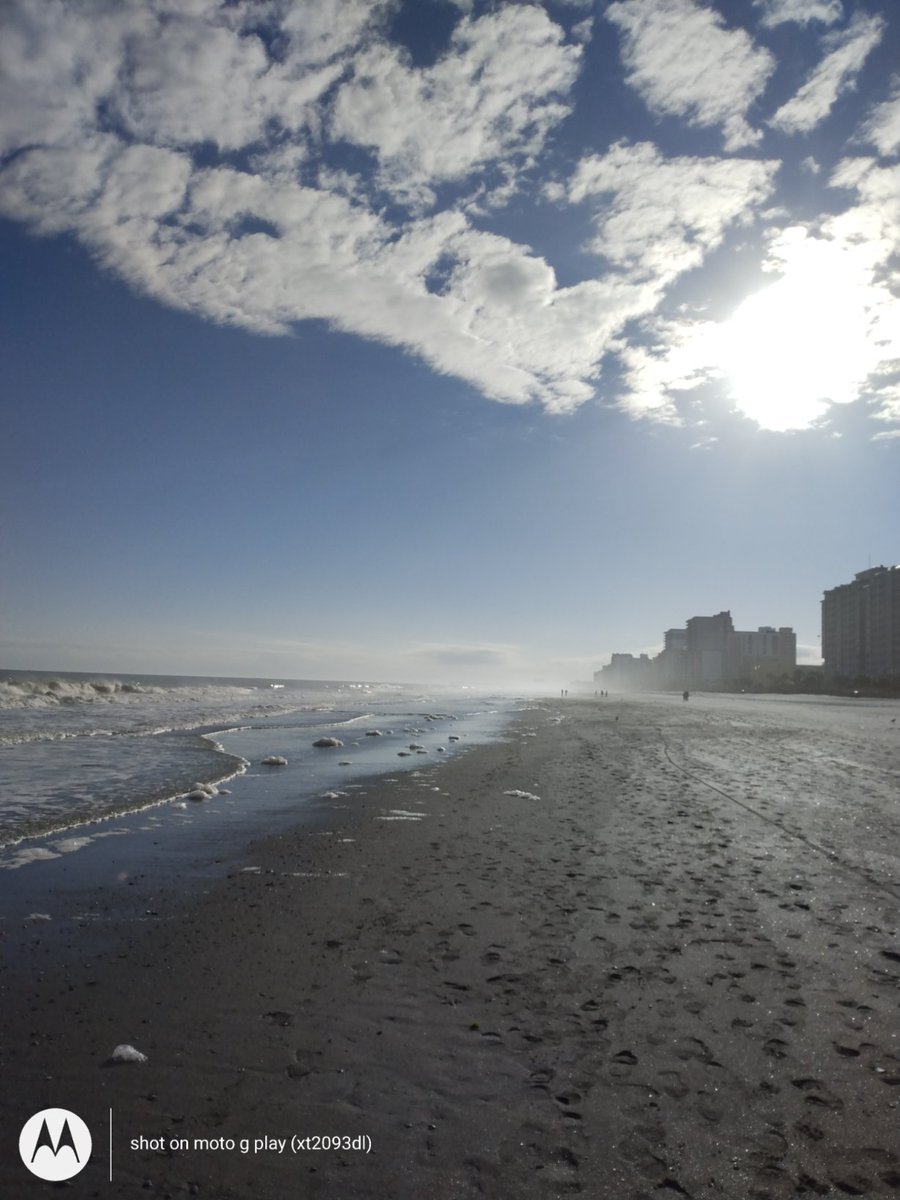 Being chased by incoming fog.