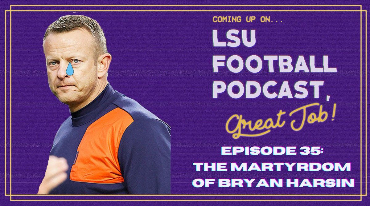 Guaranty Podcast Network (@guarantypods) on Twitter photo Rings of Power, Joey B in the Superbowl, and the Martyrdom of Bryan Harsin
Hear it all and more on today's <a href="/LSUFBPodcast/">LSU Football Podcast, Great Job!</a> with <a href="/TBob53/">T-Bob Hebert</a>, @TxsJoHotdog, and <a href="/Emil_McClellan/">Emil C. McClellan</a>!
🖥️Website: guarantypodcastnetwork.com/shows/lsu-foot…
🔊Spotify: open.spotify.com/show/4QXEor0uw…
🍎Apple: podcasts.apple.com/us/podcast/lsu… Rings of Power, Joey B in the Superbowl, and the Martyrdom of Bryan Harsin
Hear it all and more on today's <a href="/LSUFBPodcast/">LSU Football Podcast, Great Job!</a> with <a href="/TBob53/">T-Bob Hebert</a>, @TxsJoHotdog, and <a href="/Emil_McClellan/">Emil C. McClellan</a>!
🖥️Website: guarantypodcastnetwork.com/shows/lsu-foot…
🔊Spotify: open.spotify.com/show/4QXEor0uw…
🍎Apple: podcasts.apple.com/us/podcast/lsu…