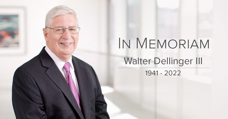 omelvenymyers's tweet photo. "The world is a better place for having had Walter Dellinger in it, and we are heartbroken at his passing. To say he was a ‘living legend’ doesn’t begin to capture the greatness of his intellect, heart, and spirit."
- Bradley J. Butwin, Chair, O’Melveny https://t.co/72O9NkM8gN