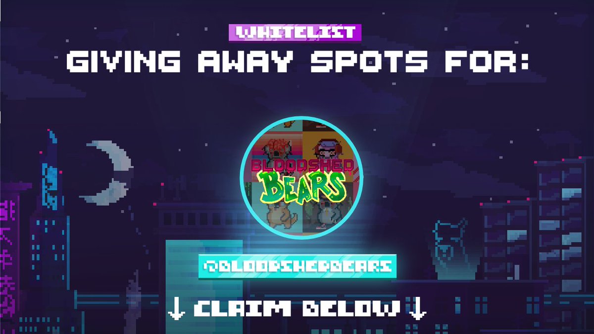 It's time for some BLOODSHED! Eh, I mean...

...let's give away 5 WL spots for <a href="/bloodshedbears/">BloodShed Bears 🐨🩸⚔️</a>!🩸🐻

To enter:
➡️Follow <a href="/Llamaverse_/">Llamaverse</a> &amp; <a href="/bloodshedbears/">BloodShed Bears 🐨🩸⚔️</a>  
➡️Tag 2 buddies for more entries
➡️Like &amp; RT this post

Good luck!