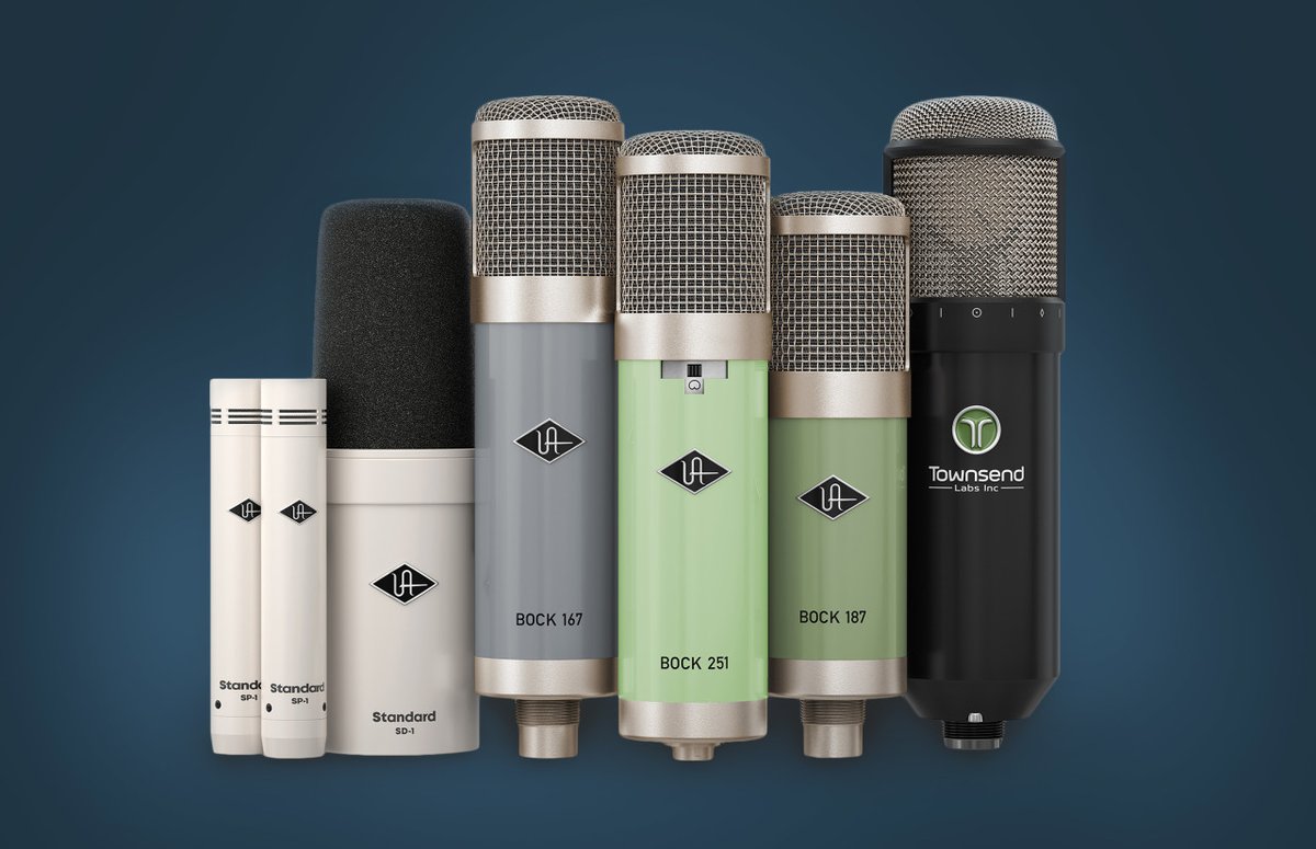 UAudio's tweet photo. A huge moment in our 60+ years of audio recording history – we're proud to finally introduce our first microphone lineup to the world!
Learn more at https://t.co/RMPJoUXY6Q 🎙
#UniversalAudio #Microphones #UAmics #SD1 #SP1 #Bock187 #Bock167 #Bock251 #SphereL22 #MicCheck https://t.co/PUvroBHEfD