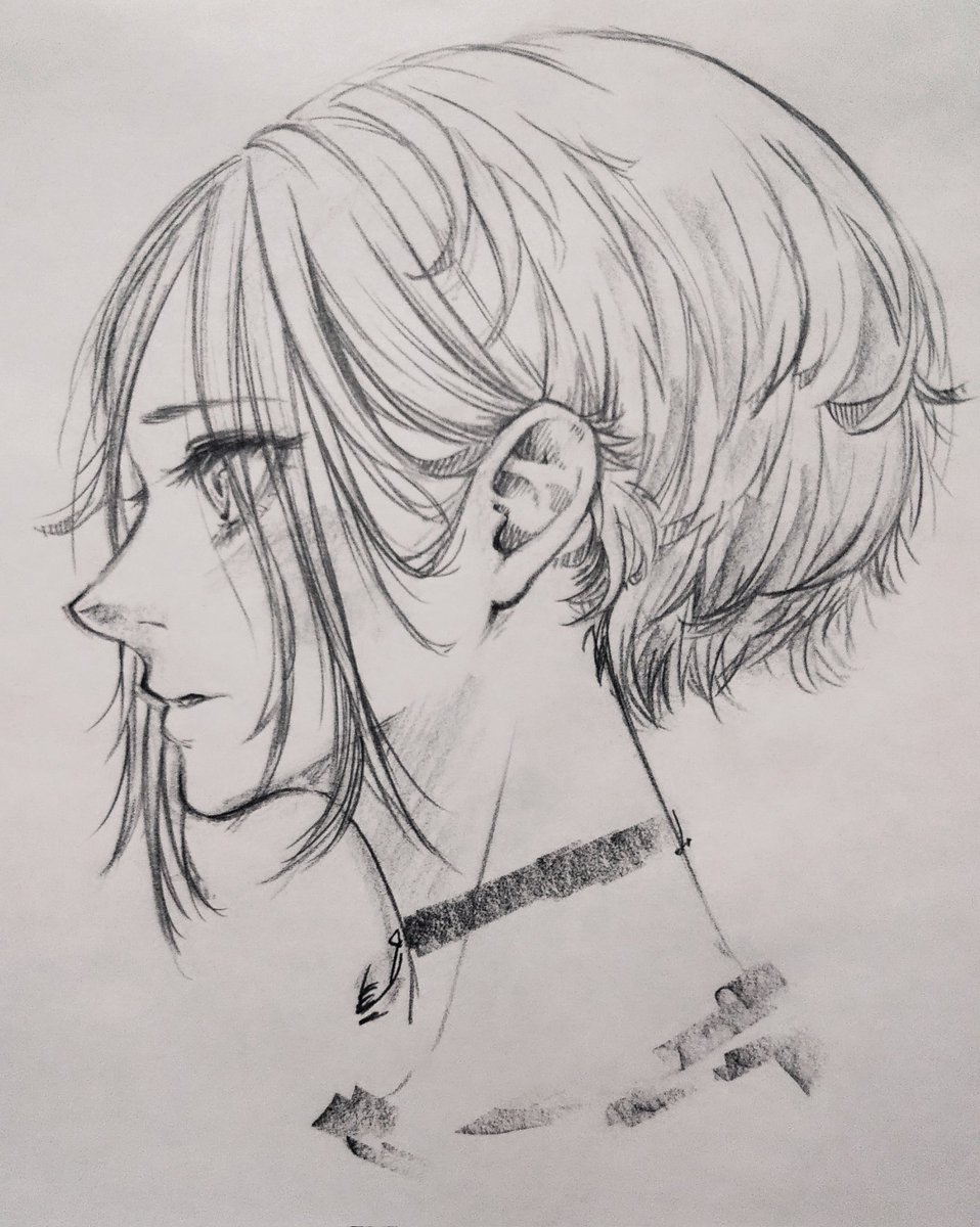 髪の毛描き描き。
ロングは描く手間が省けるけど、手間の掛かるショーとの毛の重なりが描いていて好き。

#落書き #練習 #drawing