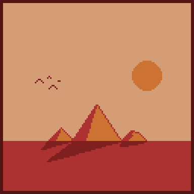 DevGroggy's tweet photo. Who broke the rightmost #pyramid? 
@Pixel_Dailies #pixel_dailies #pixelart #asperite https://t.co/FhZeKLHBzN