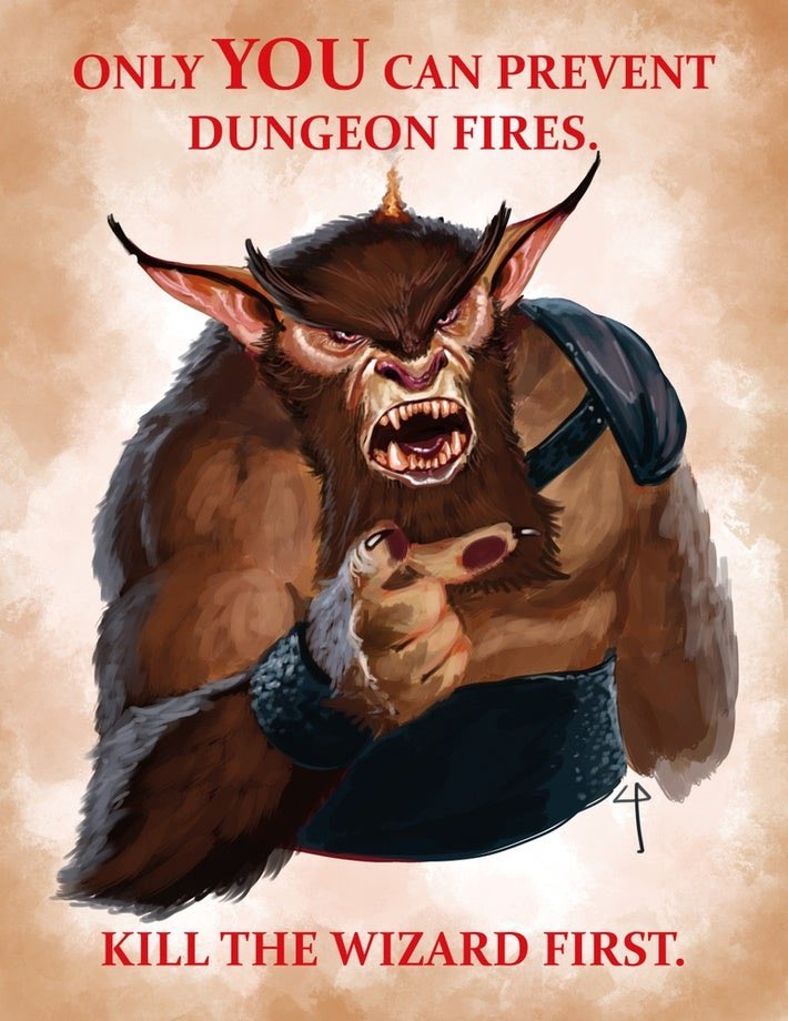 NerdsWithFriend's tweet photo. We could use some more #bugbears here in #California to prevent some of these #forestfires #dungeonsanddragons #dnd https://t.co/yMdnnkhs4g