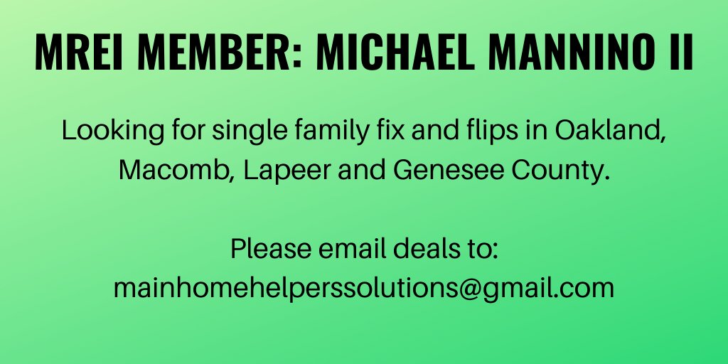 Michigan_REIA's tweet image. Haves &amp;amp; Wants are today! Lots of new ones so be sure to take a look to see if there's anything you may be interested in.

This is a MREI Member benefit!
📣Members: submit yours to Director@MichiganRealEstateInvestors.com

Not a member yet? Join now!➡ bit.ly/MREIJOIN