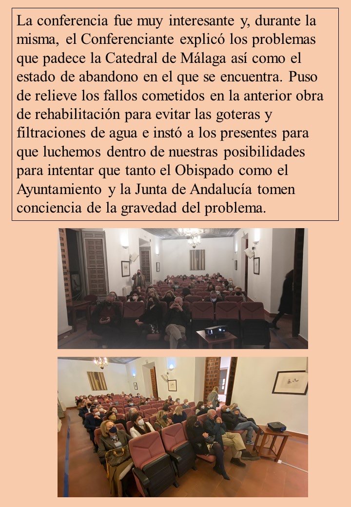 DiegoEstradaFe2's tweet photo. Conferencia de Diego Estrada en el Ateneo de Málaga, 8Feb22,acerca de la Catedral. https://t.co/5T4acmsK7O