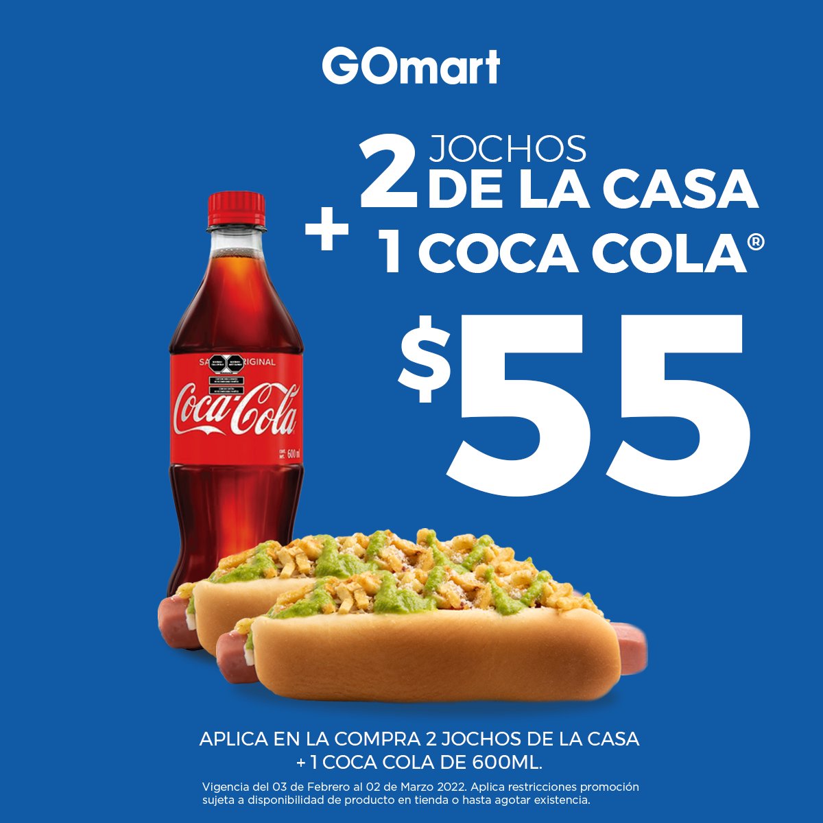 Que el hambre no te ponga de malas, aprovecha esta promoción de GOmart.

#PromociónGOmart