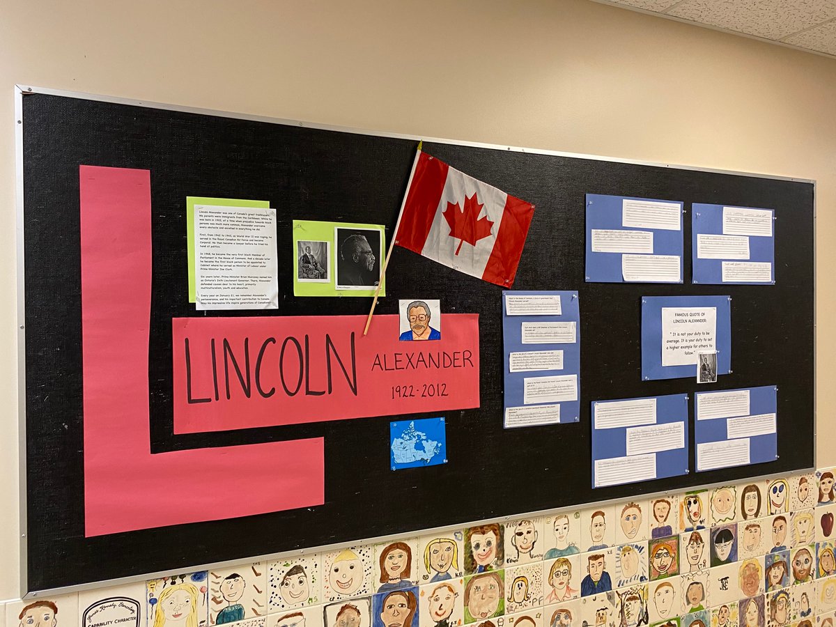 educ4peace's tweet photo. Two more Black Canadians to know from our school-wide celebration of Black History Month. Lincoln Alexander and Mary Ann Shadd Cary. #think35 #BHM https://t.co/XIJINUUvyu
