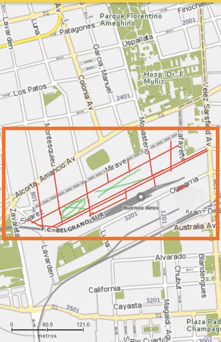 Buenas tardes <a href="/gcba/">Buenos Aires Ciudad</a> . Necesito, por favor que actualicen y agreguen las calles del Barrios #EsBA (Estación Buenos Aires) en la aplicación <a href="/BA147/">BA 147</a> . Hace más de un año que están las calles abiertas y el barrio sigue sin aparecer.
(En rojo, todas las calles que faltan)