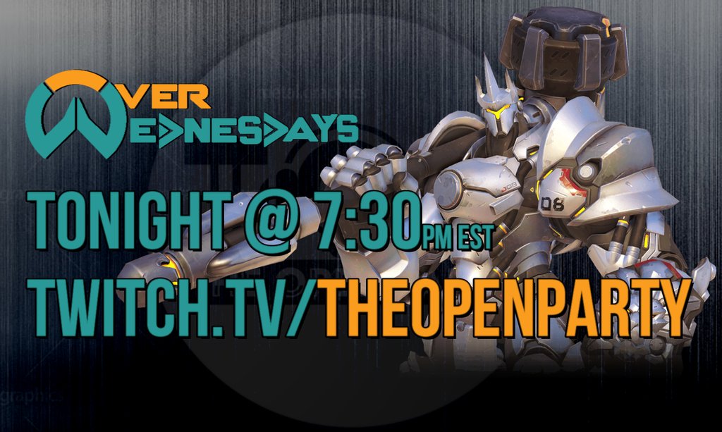 OpenPartyGaming's tweet photo. OverWednesday continues! BUT tonight we're going to do something a liiiiitttle different! Come through and check out the chaos that @BluB0nes and The Open Party will experience in #OverWednesdays!
Tonight @ 7:30pm EST
https://t.co/s6nQ7JnyTY
#Overwatch #TOP #OverwatchDaily https://t.co/dn0N4sySM7