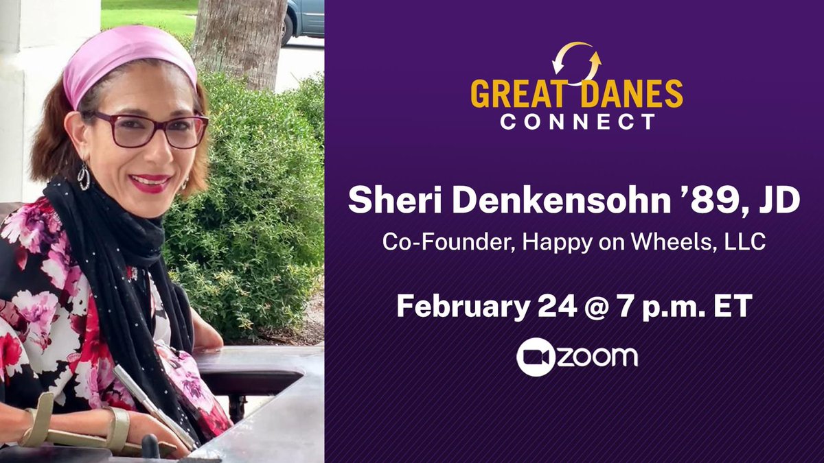 UAlbany Alumni Association (@ualbanyalumni) on Twitter photo Join us for this inspiring conversation with Sheri Denkensohn’89 of <a href="/HappyonWheels/">Happy on Wheels</a> next Thursday evening! We’re excited to partner with <a href="/UAlbanyDAISS/">UAlbanyDAISS</a> and two-time alum @CarrieEBSnyder on this virtual event.
Sign up to receive Zoom info: alumni.albany.edu/sheri Join us for this inspiring conversation with Sheri Denkensohn’89 of <a href="/HappyonWheels/">Happy on Wheels</a> next Thursday evening! We’re excited to partner with <a href="/UAlbanyDAISS/">UAlbanyDAISS</a> and two-time alum @CarrieEBSnyder on this virtual event.
Sign up to receive Zoom info: alumni.albany.edu/sheri