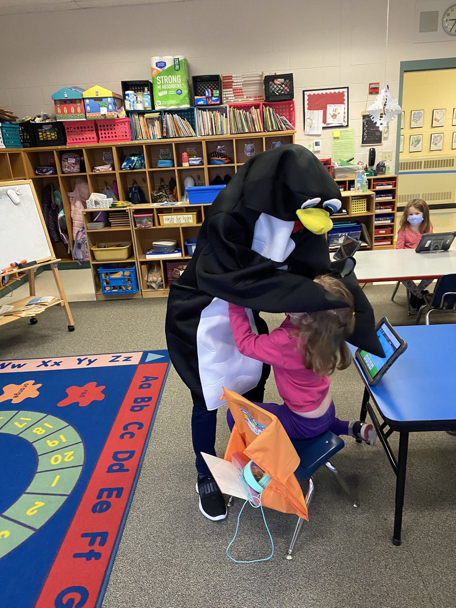 We were so excited to have JiJi visit our classroom!  We continue to persevere! 🐧🧡<a href="/CoveSchoolOwls/">Cove Elementary School</a> @beverly_schools <a href="/STMath/">ST Math Educator? Follow us on MINDEduOrg!</a> <a href="/covemathcoach/">Heather Colton</a>