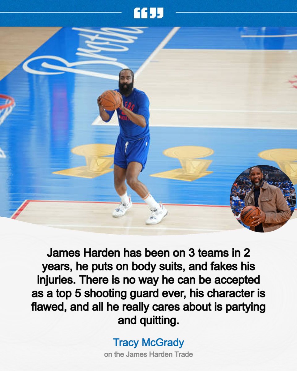 DeionFibber's tweet photo. Tracy McGrady has doubts about James Harden and his "legacy", via interview with @BallsackSports https://t.co/UEOhZ8HmzS