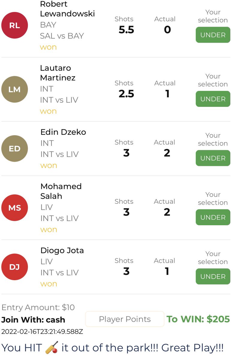 sportsbattleapp's tweet photo. The HEATER is ON after #mixandmatch at @sportsbattleapp #5picks are the #trend #ChampionsLeague #soccer #Liverpool #InterLiverpool #InterMilan #NBA #DFS #NHL #Cricket https://t.co/7iu4eA2VaL