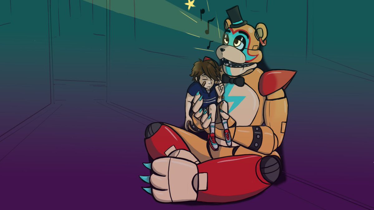 bow_gallery's tweet photo. Enjoy some FNAF Security Breach fan art. Hopefully the big patch come soon but not too soon. Hopefully it comes out after my exam next week X)
#fnafsecuritybreach #fnaf #art #GlamrockFreddy
#Gregroy https://t.co/7vQi61ATXe