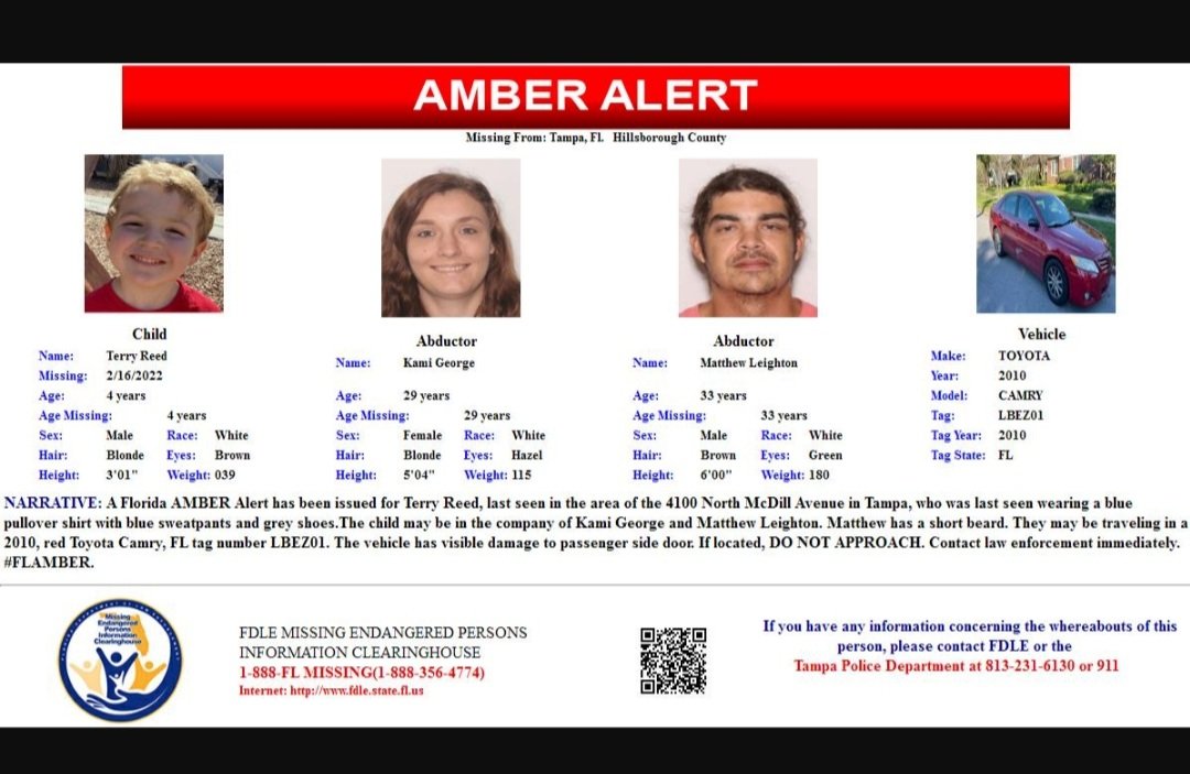 Jazzbeaux's tweet photo. Florida amber alert, just announced https://t.co/tT3Ih2GM7F