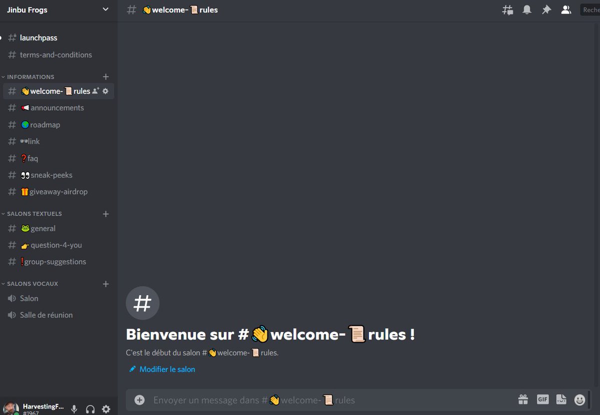 Getting the Discord Ready!🥰 

Stay tuned because, we're gonna post a contest that is gonna pick our first 50 Whitelisted OG's &amp; Give them access to our Discord! 🤟🐸
#NFTCommmunity #play2earn