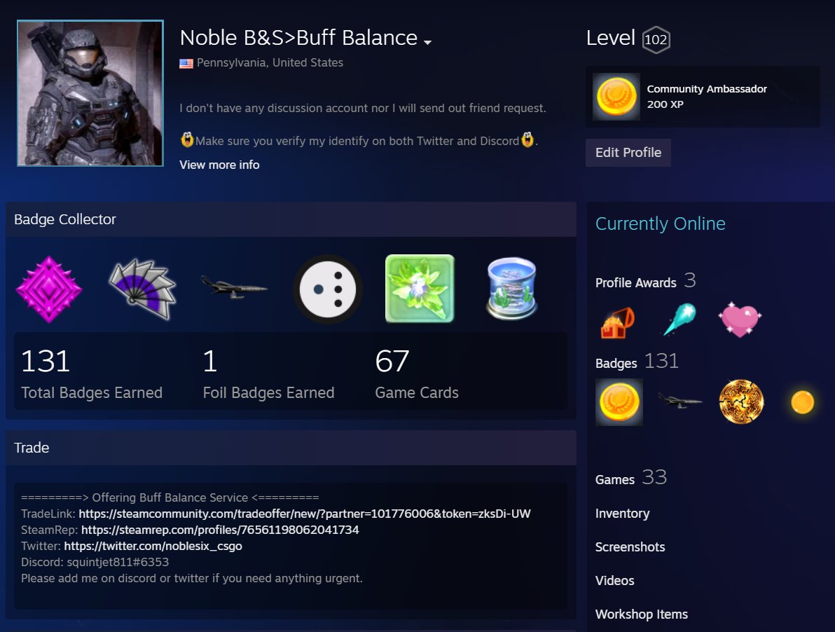 Noble_CSGO (Buy/Sell Buff/UU Balance/Skins) tweet media