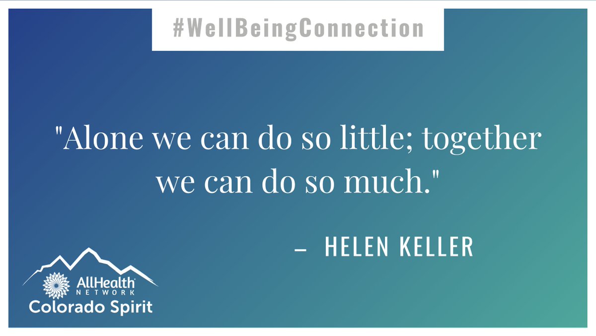 AllHealthNet's tweet image. Easing back into social settings and connecting with others after a long time of isolation is no easy feat and the Colorado Spirit Team would like to share a few tips.

Check out our Well-Being Connection here: bit.ly/34L5jyM

Ver en Español: bit.ly/3Jvhxu4