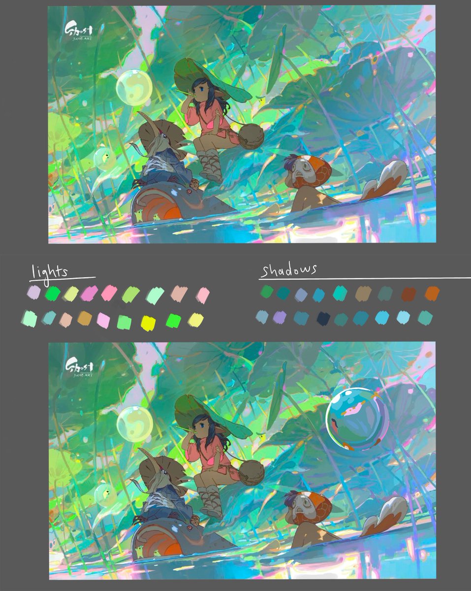 VisdevE's tweet image. for this assignment, had to add a sphere... i chose to add a bubble

original art by @wenjunlin6 
#art #artwork