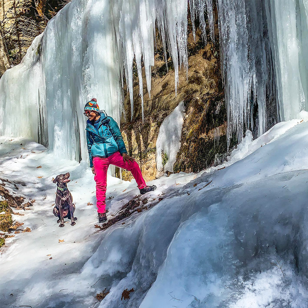 Traction, layers and an adventure buddy. 🐕 What more do you need for a great winter day outside? #BeanOutsider  (📷: #LLBeanAmbassador @dineodowd)