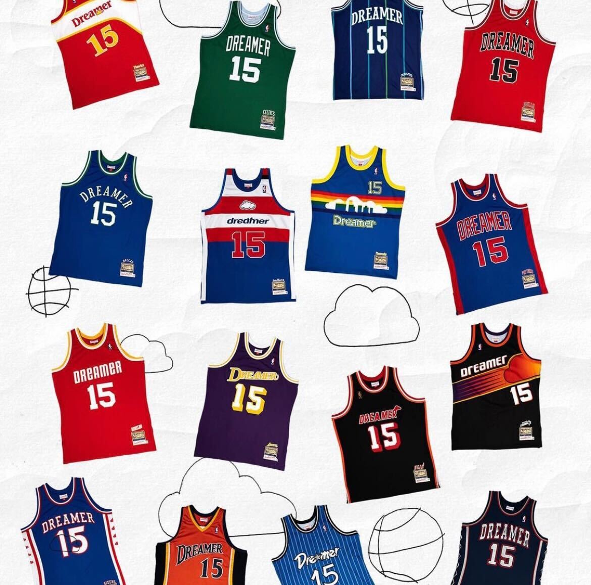 boardroom's tweet photo. Dreamer, the platform launched by J. Cole this week, is collaborating with Mitchell &amp; Ness and the NBA on a limited run of authentic throwback jerseys.

The line will be available this Friday at 12pm ET via Dreamer's official IG and @mitchell_ness. https://t.co/h6N454ZPcw