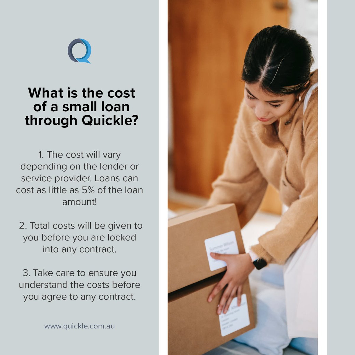 QuickleLoans's tweet photo. We have never had secrets and we only work with lenders and financial service providers who are upfront with their associated fees and repayments.

#quick #simple #quickle #loansaustralia #loans #paydayloans #paydayadvance #shorttermloan #securedloans https://t.co/6Hkw477LNU