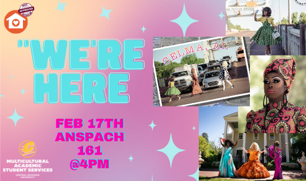 MASS_CMU's tweet photo. Join us tomorrow night as we watch "We're Here". This episode “Selma” is literally historic in that, in addition to telling the story of the town’s queer present, the episode looks to the past and explains the civil rights turning point that happened at Selma in 1965 https://t.co/G0J810A1xr