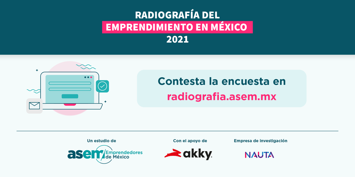 ASEM_Socios's tweet photo. No olvides que al responder la encuesta de la "Radiografía del emprendimiento en México", nos ayudas a beneficiar el ecosistema emprendedor. Recuerda que al contestar también, participas en el sorteo de 10 tarjetas de regalo de Amazon. 
Responde aquí: https://t.co/8dDCa3Pitj https://t.co/8b6QjFaudD