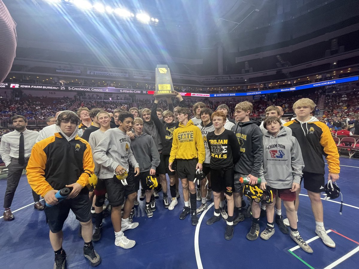 atlwrestling1's tweet photo. 6th place in 2A State Team Duals Atlantic CAM wrestling!!!! So proud of you gentlemen!!! Great work this season! @AtlanticTrojans @barstoolcam1 #TrojanPride https://t.co/WJLpFgZMx5