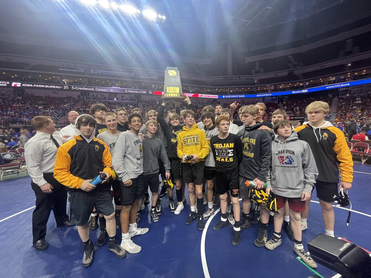 atlwrestling1's tweet photo. 6th place in 2A State Team Duals Atlantic CAM wrestling!!!! So proud of you gentlemen!!! Great work this season! @AtlanticTrojans @barstoolcam1 #TrojanPride https://t.co/WJLpFgZMx5