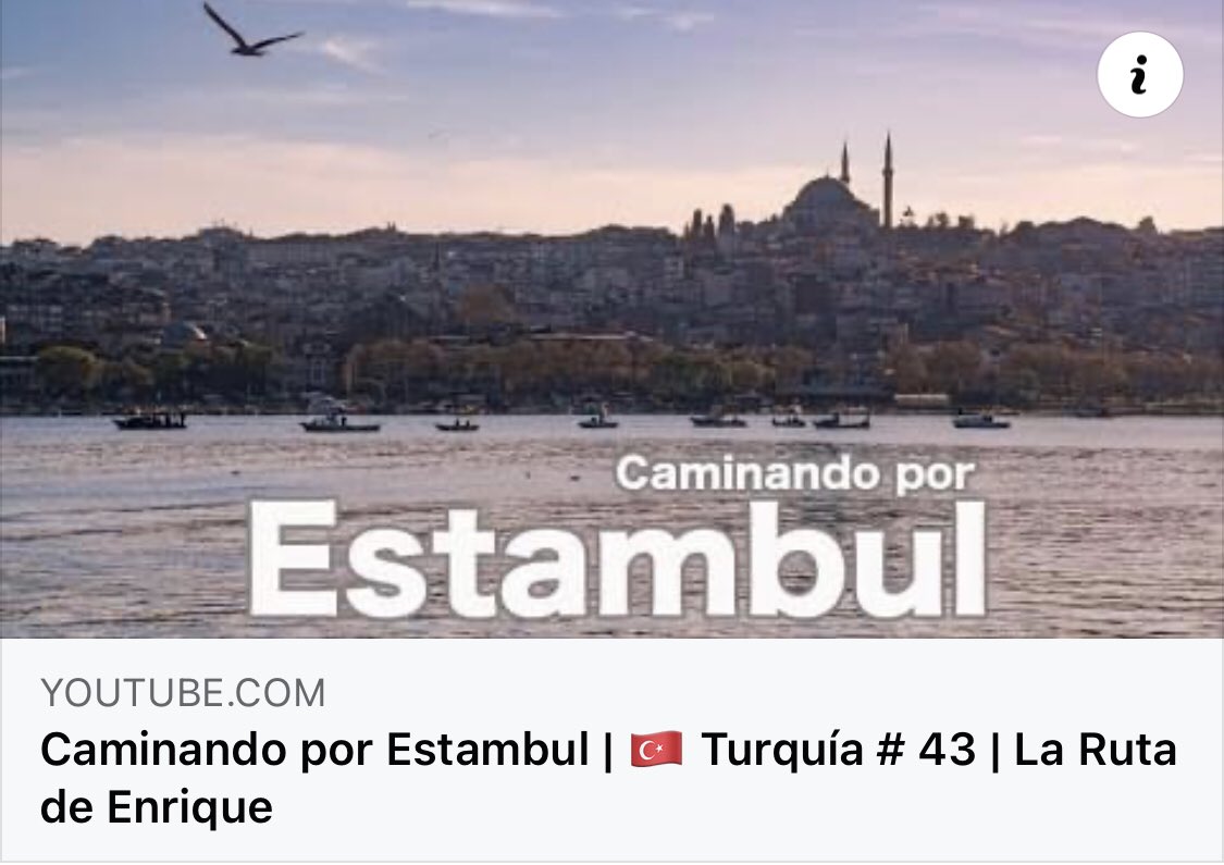 En mi último día en Estambul salí. Recorrer y realizar una hermosa caminata por su ciudad #Turquia 🇹🇷 #LaRutaDeEnrique

Ingresa a verlo AQUÍ 👇🏻👇🏻👇🏻
youtu.be/3sbj_smuuHQ