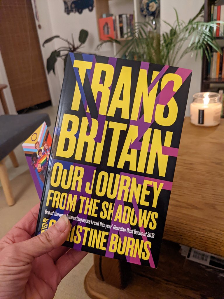 Hilary_W's tweet photo. So pleased to have received a copy of this amazing, moving and inspiring book by @christineburns today, I can't wait to read it and I think the imminent Storm Dudley power cut might finally give me a chance... I have plenty of candles. #TransRightsAreHumanRights #transbritain π³οΈββ§οΈ https://t.co/uiJa2yzEc4