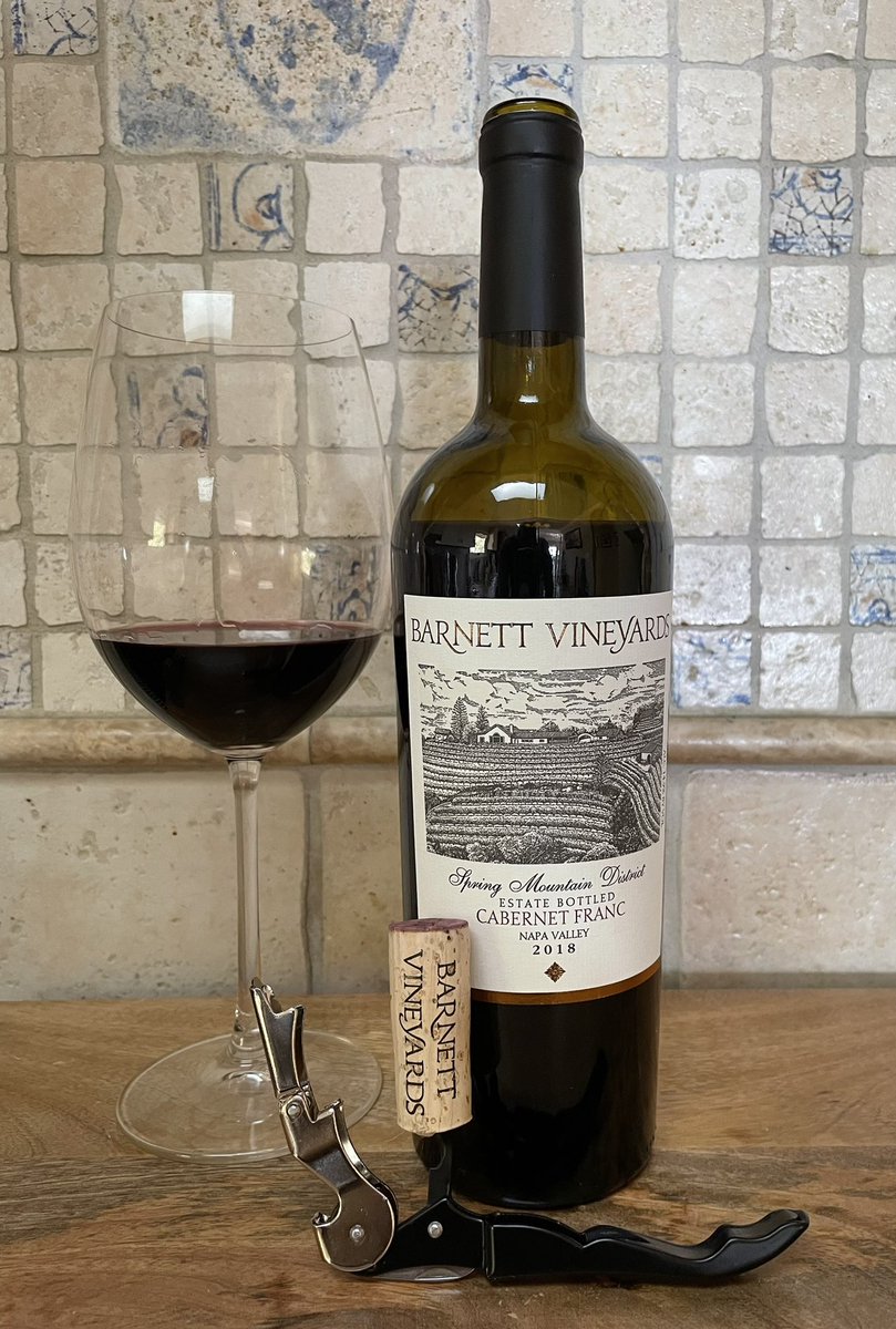 This is simply one really great Cabernet Franc. A very high quality wine from #BarnettVineyards. Black currants, black pepper and coffee. #NapaValley #Wine #SpringMountain