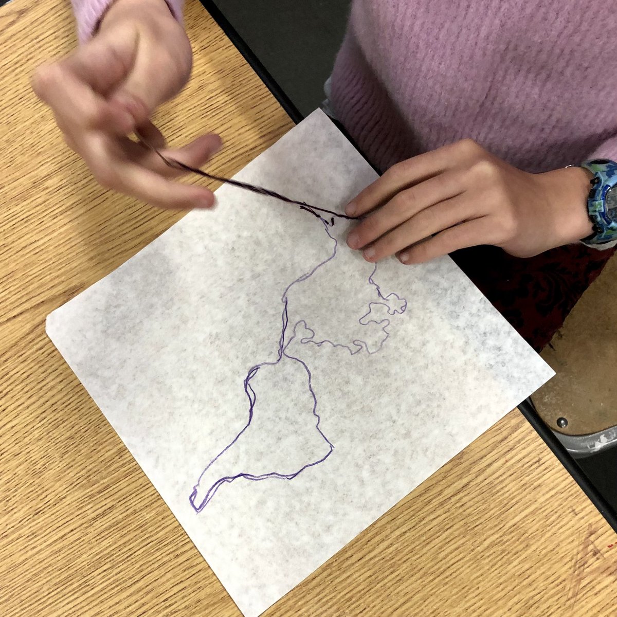 CaedmonArt's tweet photo. #CaedmonArt 
#CaedmonGrade5
Hand sewing as part of autobiographical artwork. 
#CaedmonCreativity
#TheCaedmonStory
#MontessoriArt https://t.co/MDO1lPsBSL
