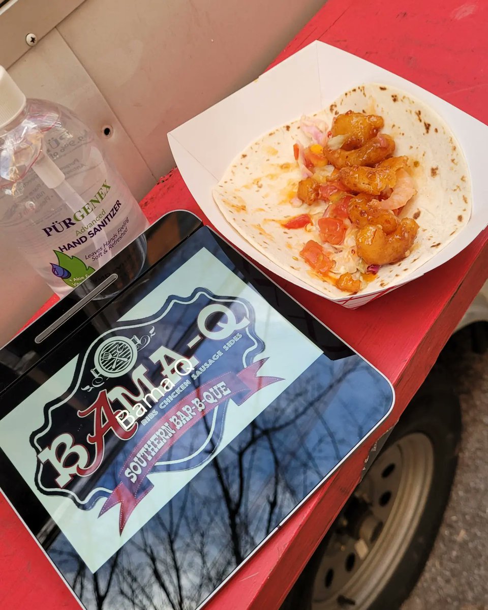 KenyaTST's tweet photo. Finally got the chance to support @TheBamaQ today!!!! Omggggggg that Cookies + Cream shake and those Buffalo tenders got me speechless!!! I tried the BANG BANG Shrimp Taco and had to type it in all caps. 
 #FoodTruckWednesday https://t.co/obVixl4i6F