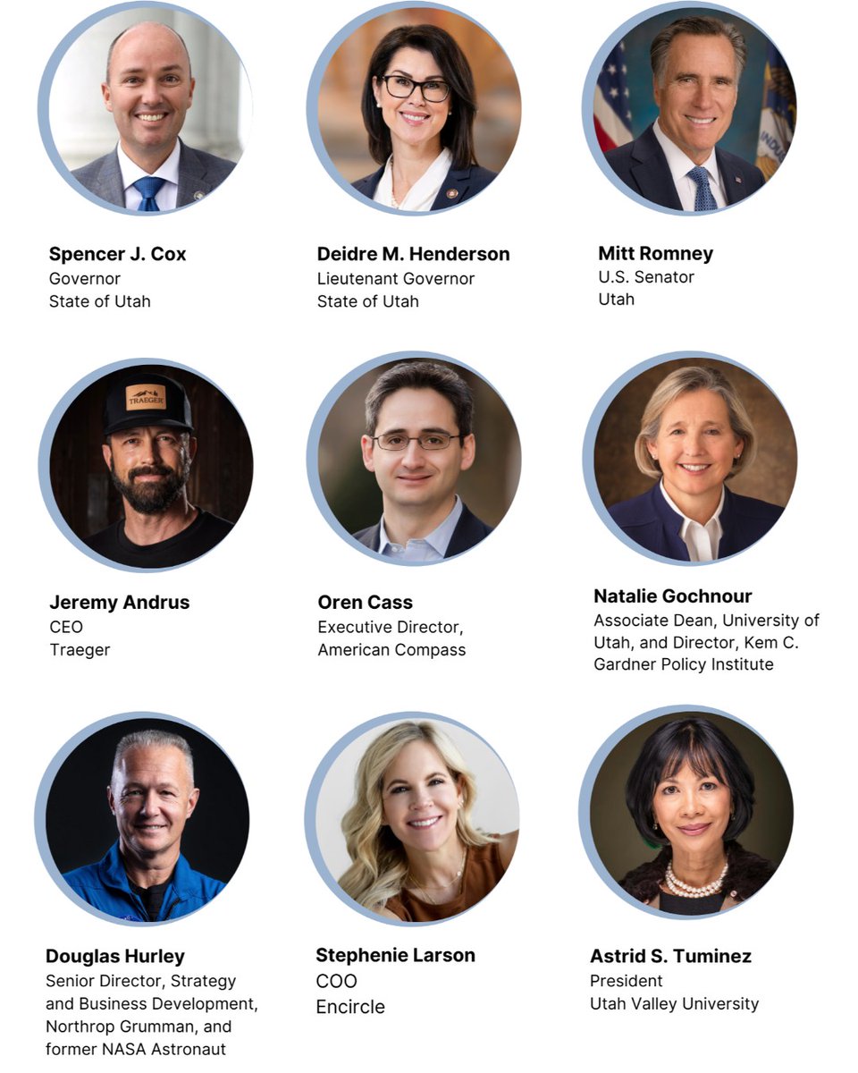 LSIwins's tweet photo. Q: What do all of these individuals have in common?
A: They're all speaking at the @OneUtahSummit on May 10, 2022 at The @GrandAmerica Hotel to discuss refugee support, creating an equitable and inclusive Utah, and what a future Olympic and Paralympic Games would mean for Utah. https://t.co/xc4RSU9NbK