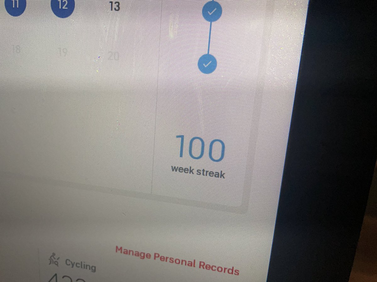 Happy 100 weeks since “14 days to flatten the curve” (thanks <a href="/peloton/">Stuart Howell</a> for keeping me sane)