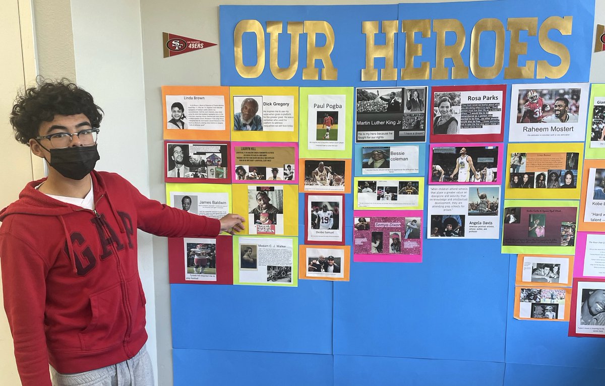 In honor of Black History Month, our Middle School Program is creating a Heroes Wall. 

From Rosa Parks to Raheem Mostert, our students have identified so many Black American leaders of our past that they continue to look up to today. 

Who would you put on the “Heroes Wall”?