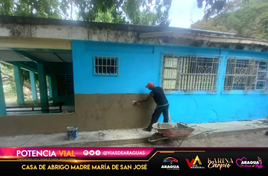 viasdearaguas's tweet photo. 🚧📸 #16Feb Seguimos embelleciendo los espacios de la Casa de Abrigo Madre Maria de San José con el cumpliendo lineamientos de la Gdora. @Soykarinacarpio junto a instituciones del @GobiernoAragua_ 
#37AñosYTuCantoSigueVivo 
@NicolasMaduro @SGGAragua @VTVcanal8 @CMcy2020 https://t.co/cUZqP4OHqE