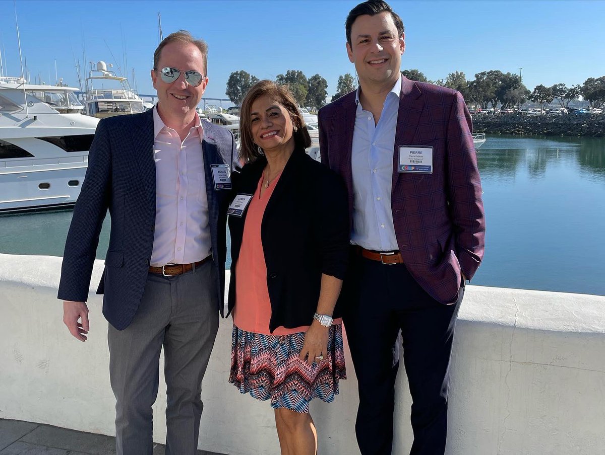 RomerDebbas's tweet photo. Our Managing Partners @MichaelRomerEsq and @pierredebbasesq with our new Head of Agency Lending Carmen Pagan at @MBAMortgage CREF 2022 in San Diego. #MBACREF22 #cref2022 #multifamily #agencylending https://t.co/eyvVKBz3ZX