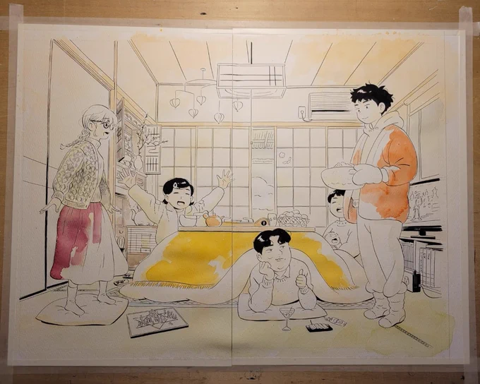 今号のカラーより。いつも水彩と色鉛筆で描いてます。 